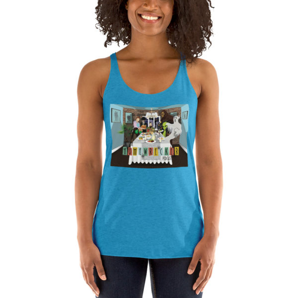 Women's Homewrecker Podcast Family Dinner Racerback Tank - Image 11