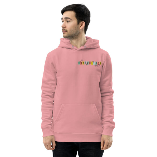 Unisex Eco Hoodie Logo on Front, Family Dinner on Back - Image 9